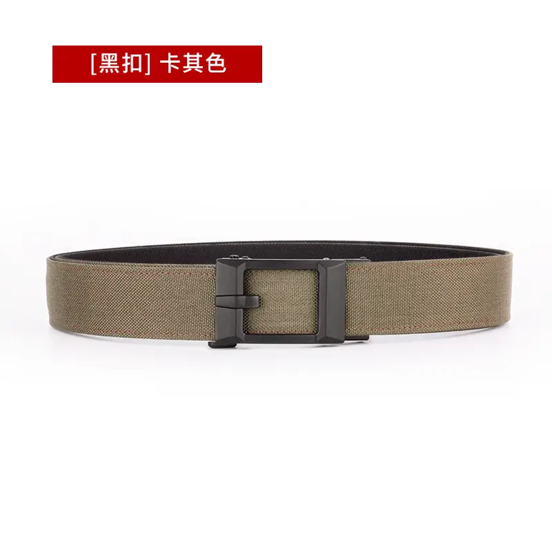 Men's Grey Nylon Belt with Silver Buckle