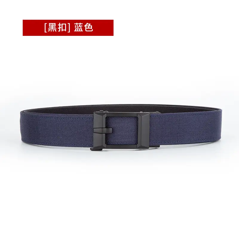 Men's Grey Nylon Belt with Silver Buckle