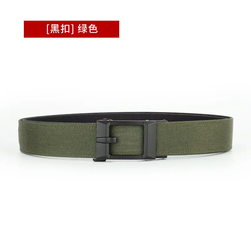 Men's Grey Nylon Belt with Silver Buckle