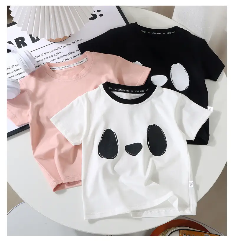 Kids Cotton T-Shirt Pink Summer Casual Boys — feature 15