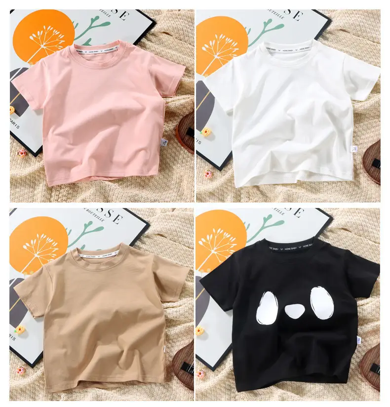 Kids Cotton T-Shirt Pink Summer Casual Boys — feature 20