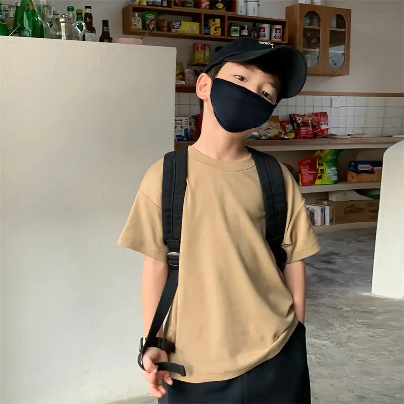 Kids Cotton T-Shirt Pink Summer Casual Boys - Image 2