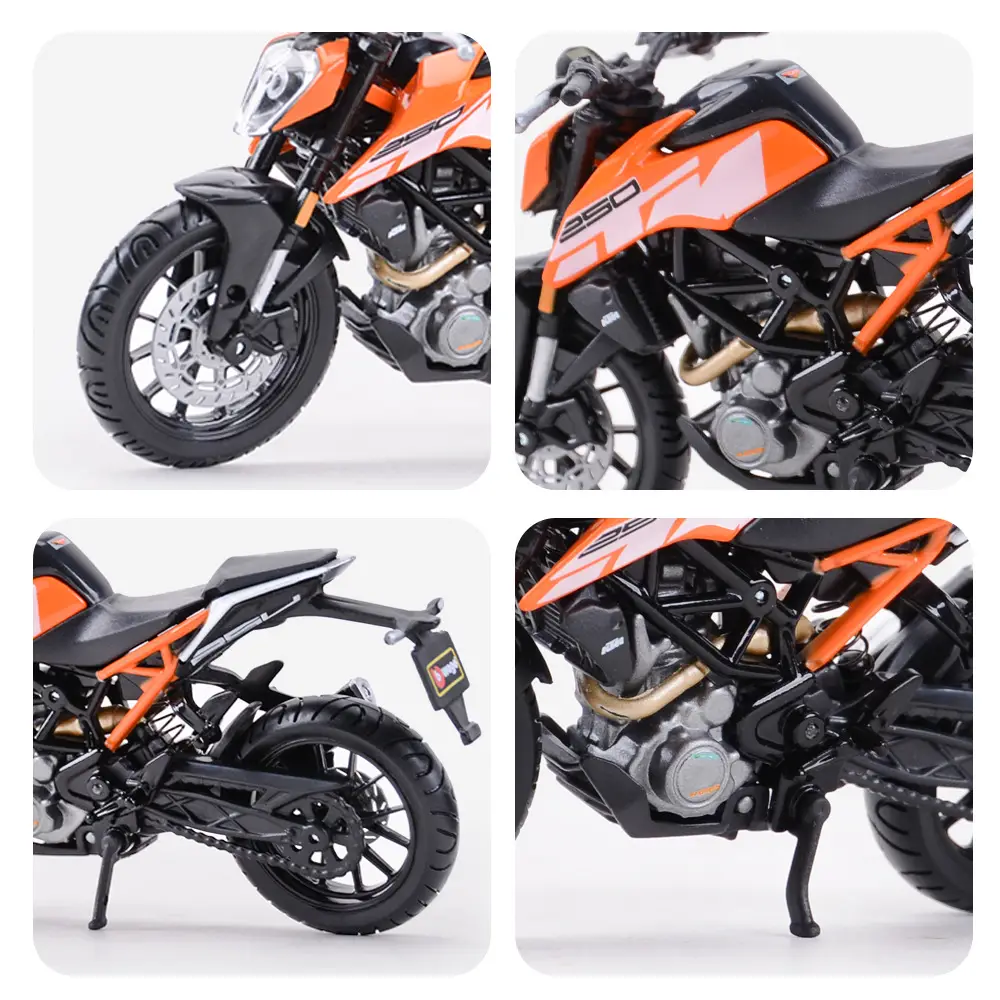 Bimei High 1:18KTM 250 Duke Heavy Locomotive Simulation Alloy Motorcycle Model Finished Product Collection Ornaments