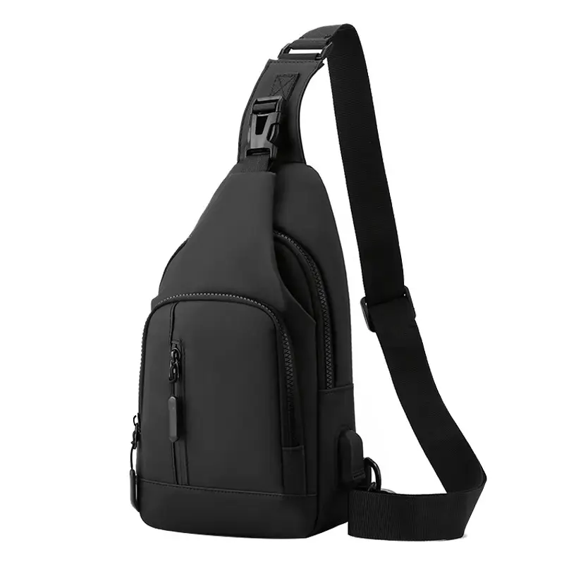 Men's Waterproof Casual Shoulder Bag Black Korean Style - Image 7