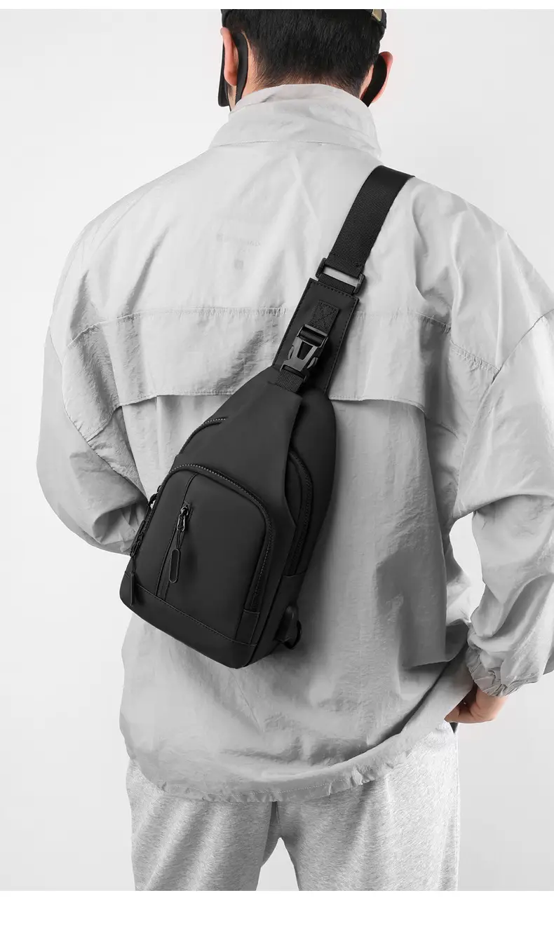 Men's Waterproof Casual Shoulder Bag Black Korean Style — feature 23