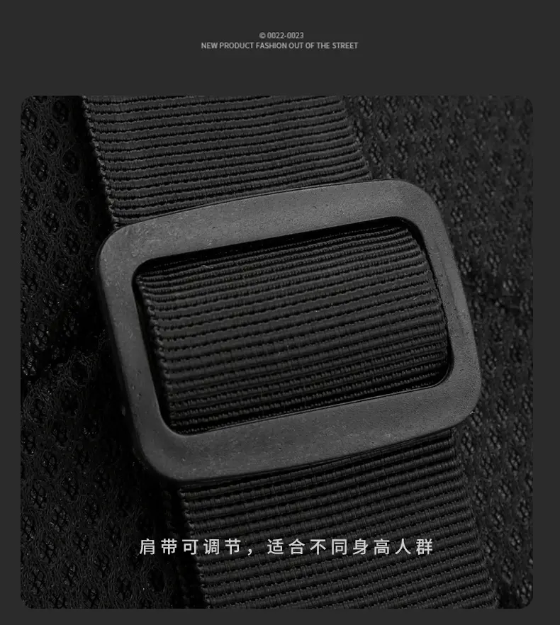 Men's Waterproof Casual Shoulder Bag Black Korean Style — feature 33