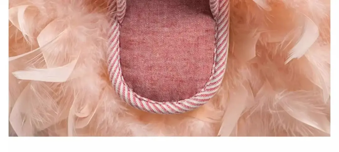 Cixi Cotton Slippers for Women, Autumn and Winter Home Warm and Dirt-Resistant Closed-Toe Cotton Slippers, Couple's Striped Slippers, Factory Wholesale — feature 4