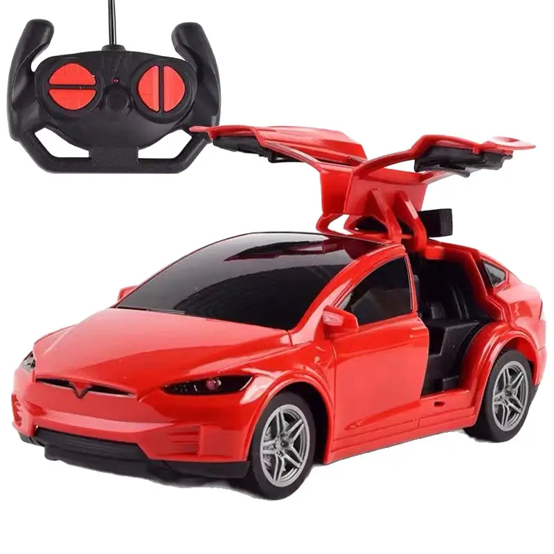 Tesla simulation car model electric remote control car charging racing car drift boy wireless four-channel children's toy car