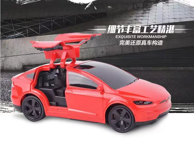 Tesla simulation car model electric remote control car charging racing car drift boy wireless four-channel children's toy car — feature 4