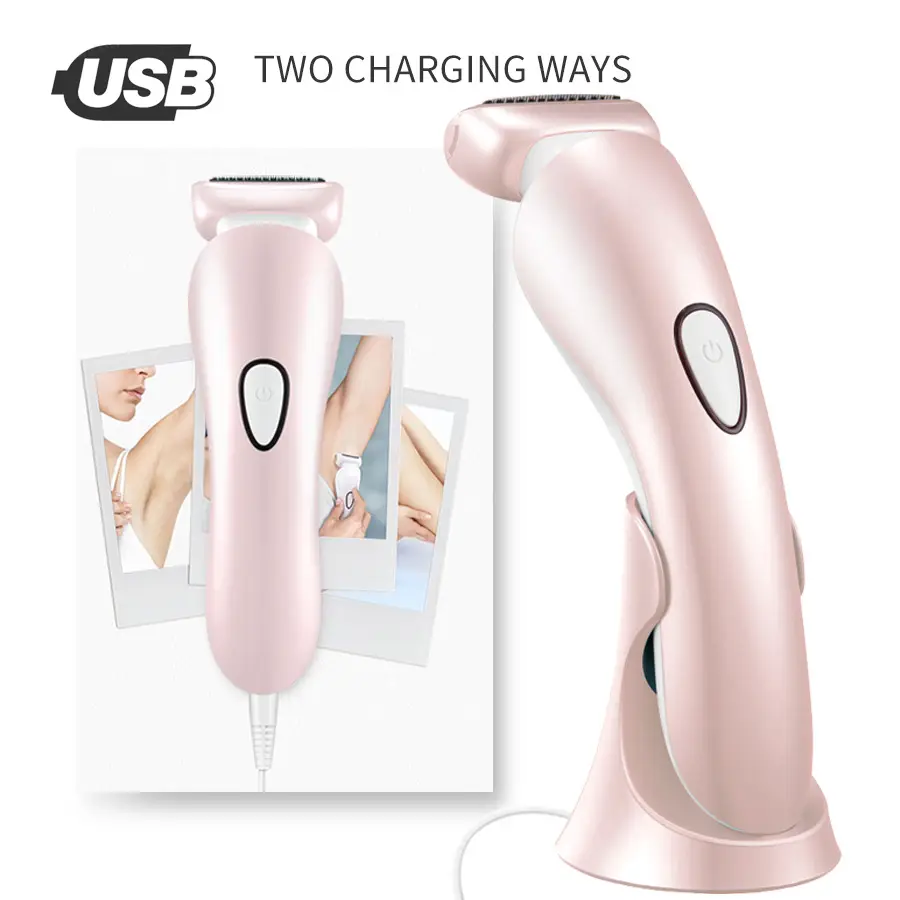 Pink Women's Shaving Epilator, Whole Body Hair Trimmer, Armpit Private Part Shaver, Seven-Level Waterproof