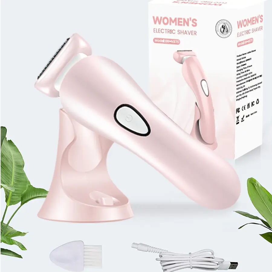 Pink Women's Shaving Epilator, Whole Body Hair Trimmer, Armpit Private Part Shaver, Seven-Level Waterproof