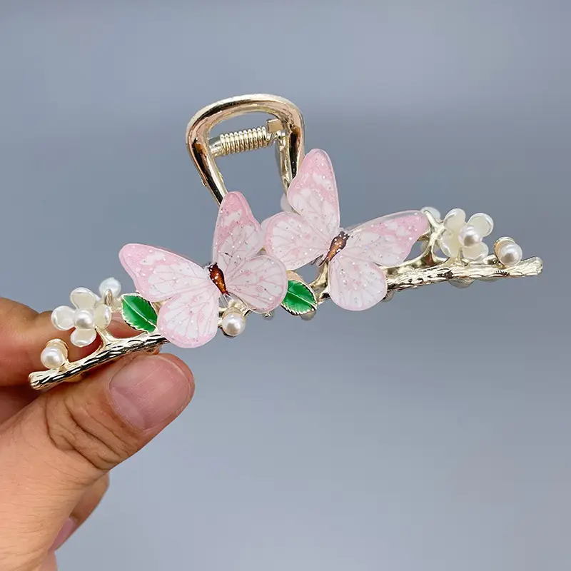 Cross Double Butterfly-Pink