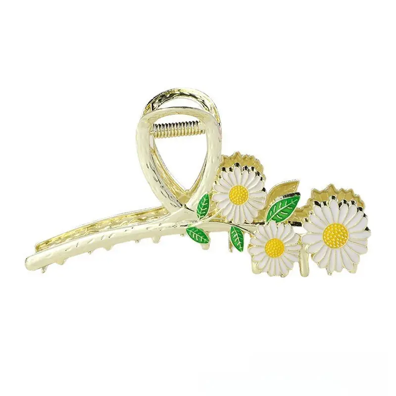 Pink Flower Pearl Hair Clip for Women