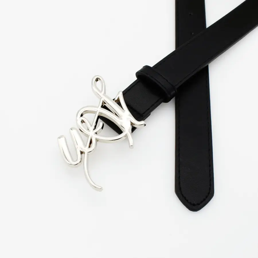 New Ins Trendy English Alphabet Buckle Belt for Women