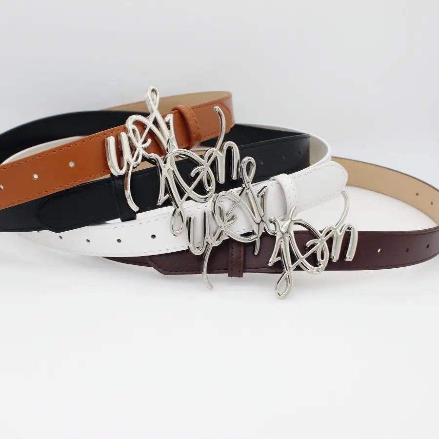 New Ins Trendy English Alphabet Buckle Belt for Women — feature 3