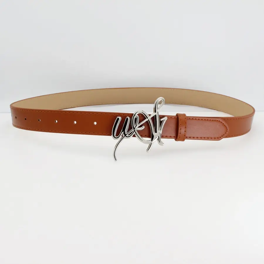 New Ins Trendy English Alphabet Buckle Belt for Women