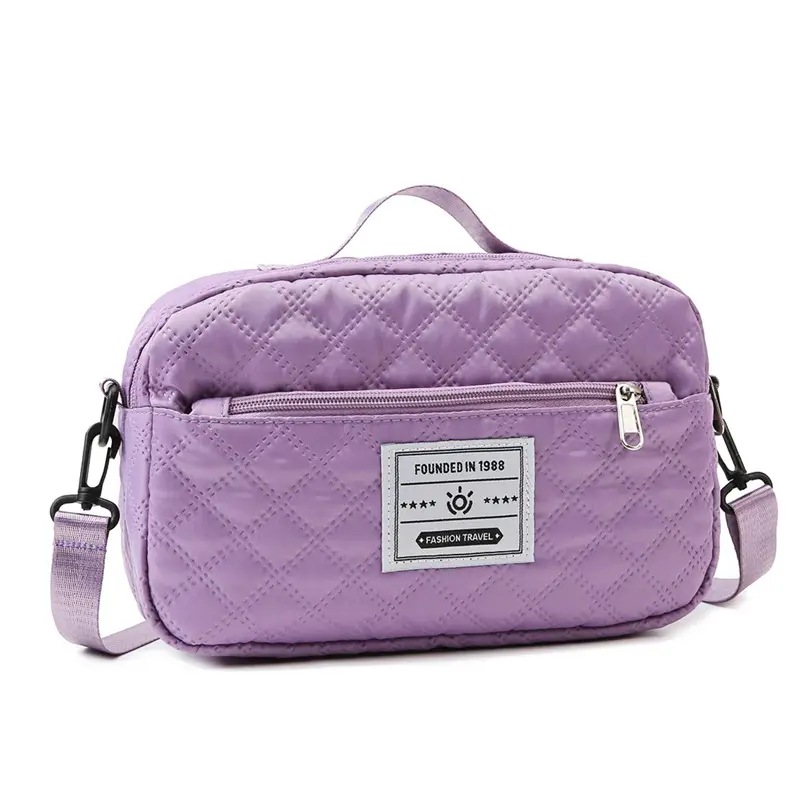 Grey Quilted Crossbody Yoga Fitness Bag 2025 - Image 11