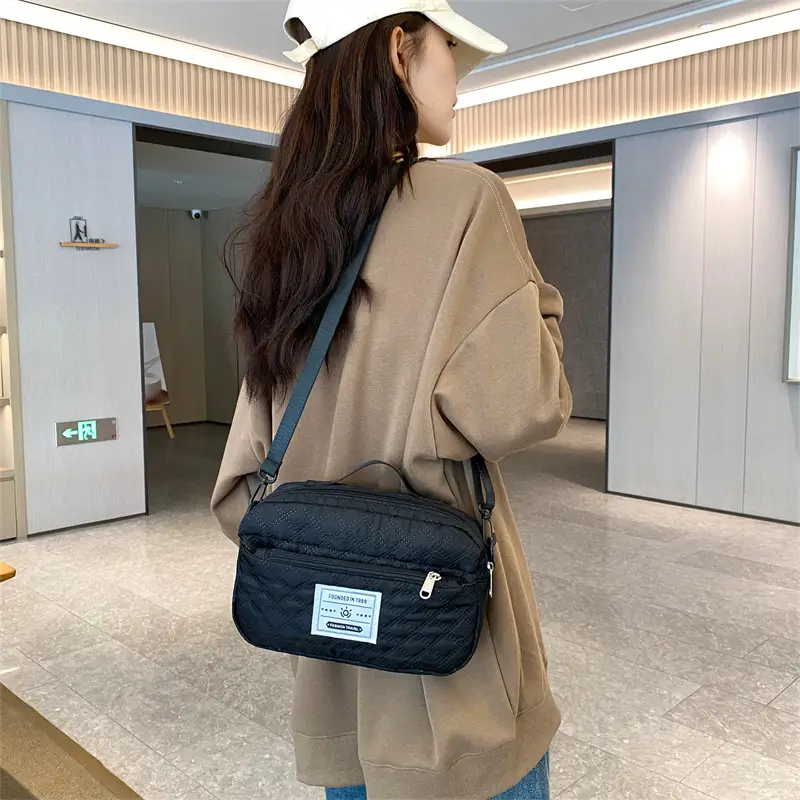Grey Quilted Crossbody Yoga Fitness Bag 2025 - Image 12