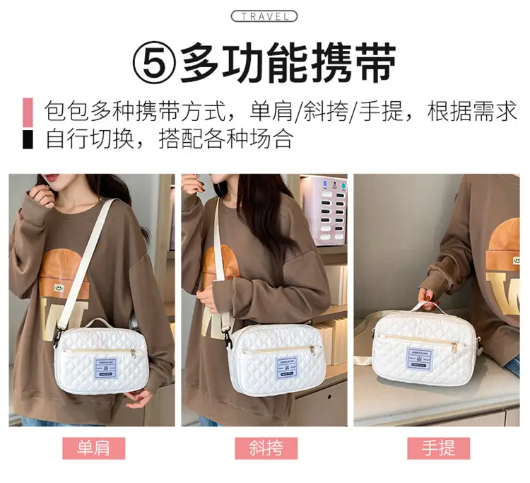 Grey Quilted Crossbody Yoga Fitness Bag 2025 — feature 13