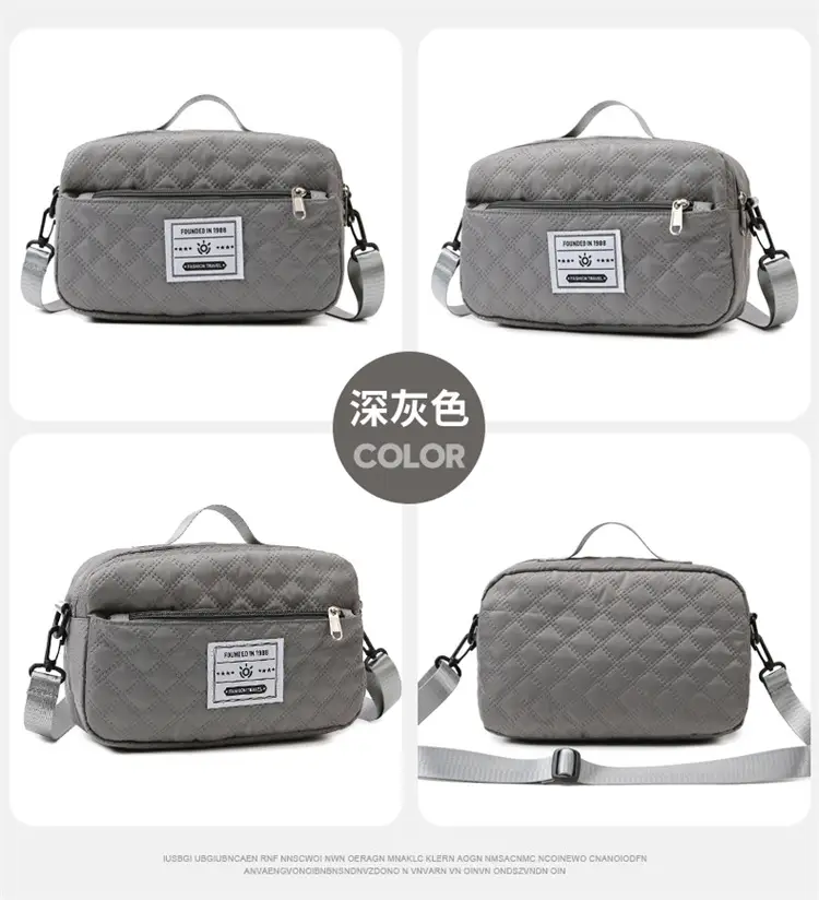 Grey Quilted Crossbody Yoga Fitness Bag 2025 — feature 16