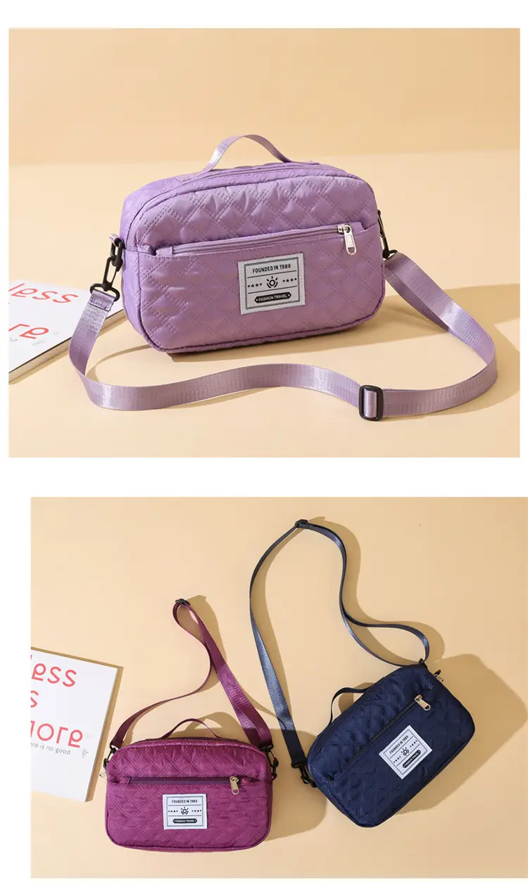 Grey Quilted Crossbody Yoga Fitness Bag 2025 — feature 25
