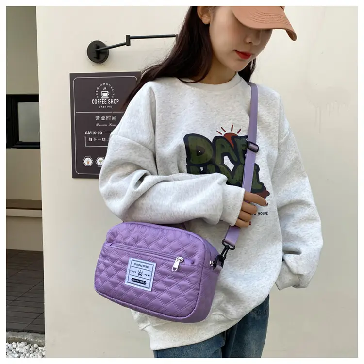 Grey Quilted Crossbody Yoga Fitness Bag 2025 — feature 34