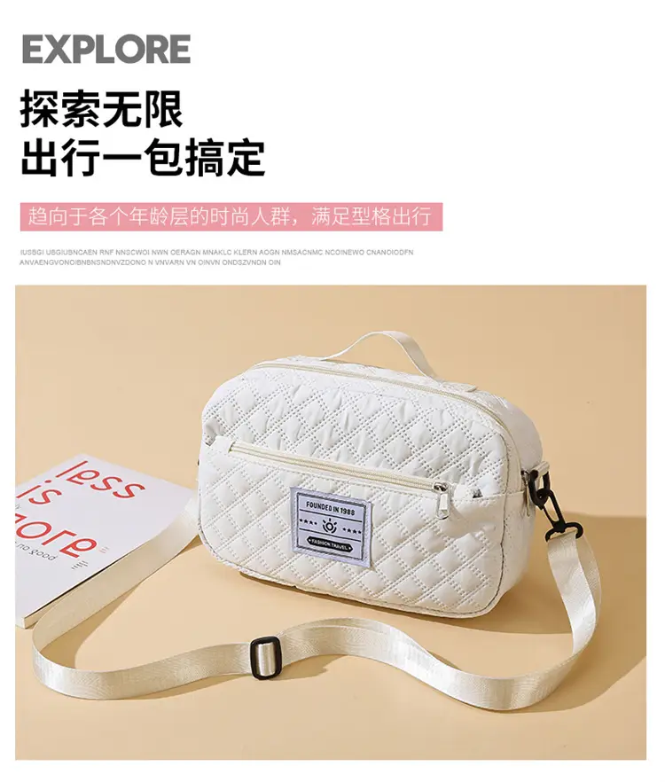 Grey Quilted Crossbody Yoga Fitness Bag 2025 — feature 7
