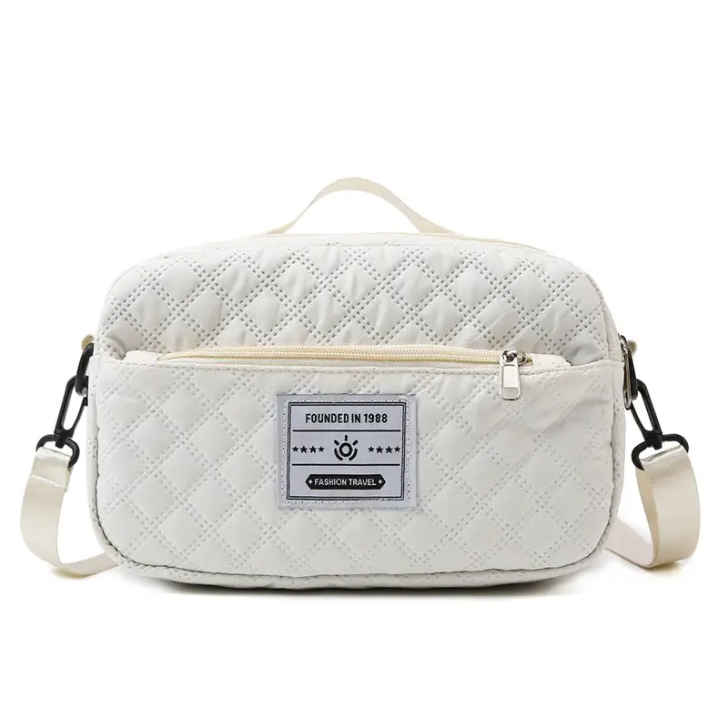 Grey Quilted Crossbody Yoga Fitness Bag 2025 - Image 2