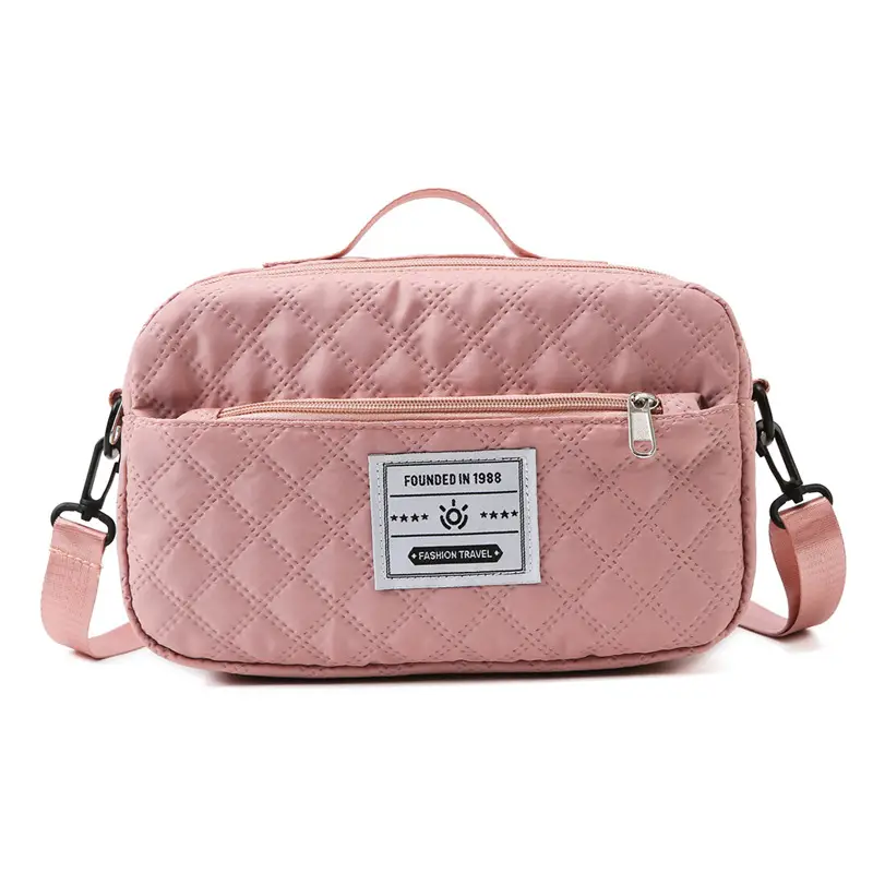 Grey Quilted Crossbody Yoga Fitness Bag 2025 - Image 4
