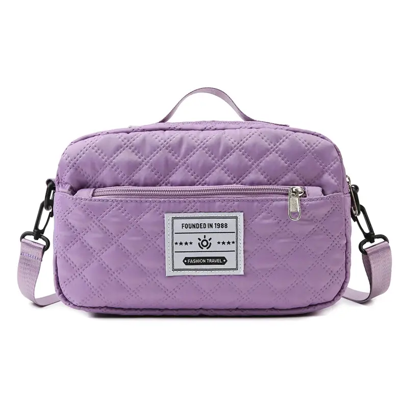 Grey Quilted Crossbody Yoga Fitness Bag 2025 - Image 6