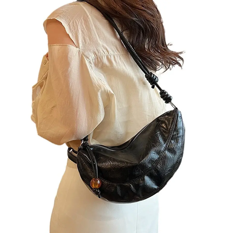 Black Glossy Crossbody Bag for Women 2024 - Image 9