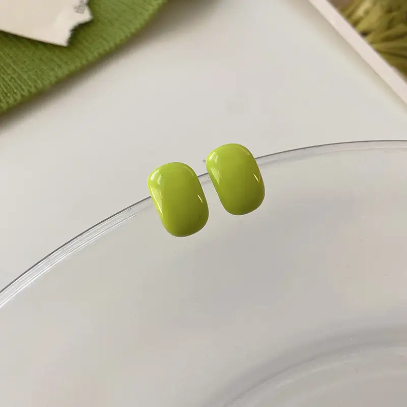 Green Rose Earrings for Girls - 1 Pc Handcrafted Decor — feature 14