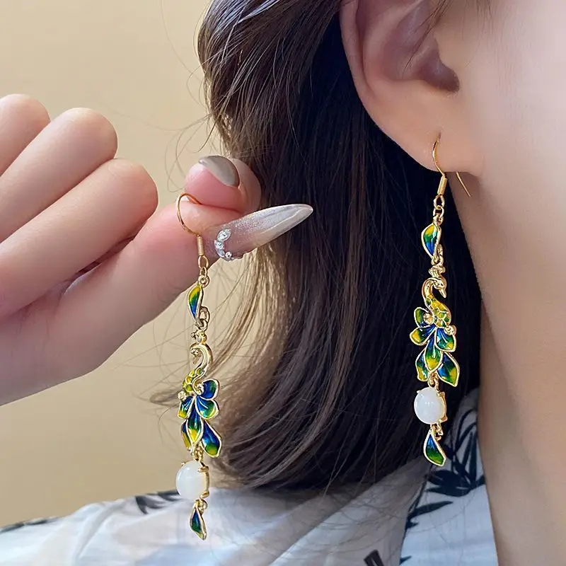 Green Rose Earrings for Girls - 1 Pc Handcrafted Decor — feature 35