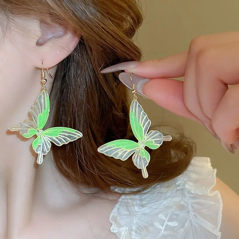 Green Rose Earrings for Girls - 1 Pc Handcrafted Decor — feature 44