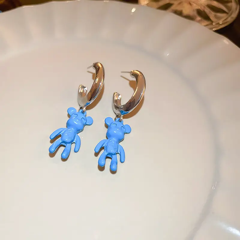 Green Rose Earrings for Girls - 1 Pc Handcrafted Decor - Image 104