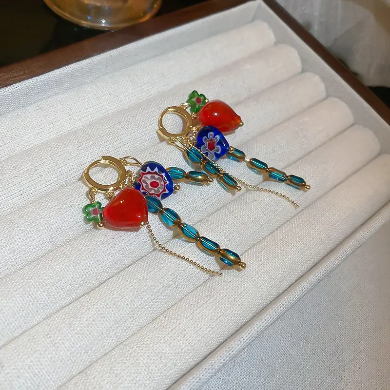 Green Rose Earrings for Girls - 1 Pc Handcrafted Decor - Image 112
