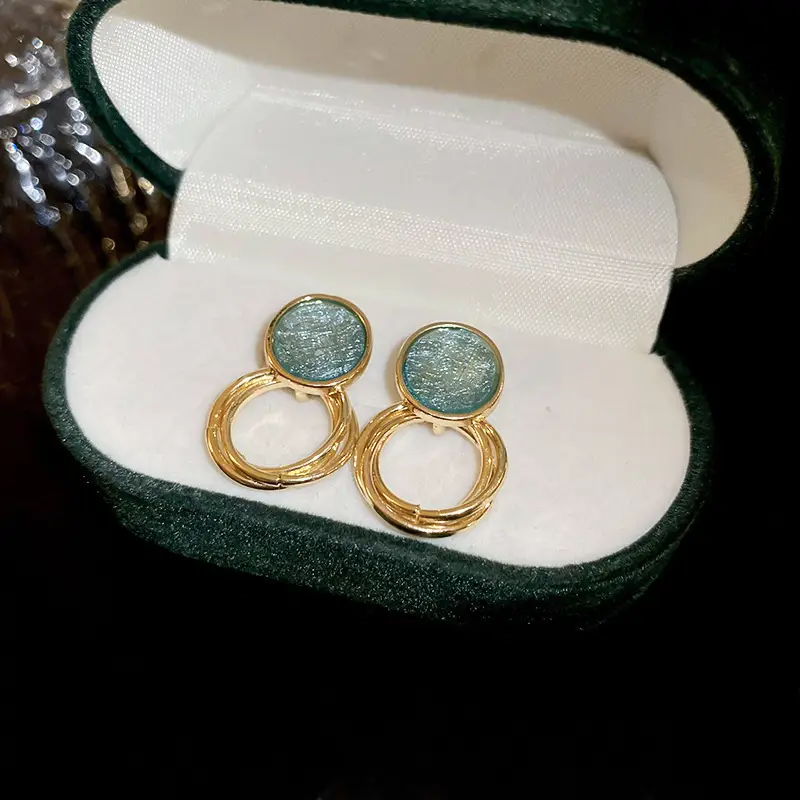 Green Rose Earrings for Girls - 1 Pc Handcrafted Decor - Image 21
