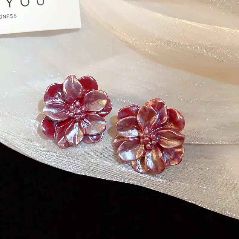 Green Rose Earrings for Girls - 1 Pc Handcrafted Decor - Image 22