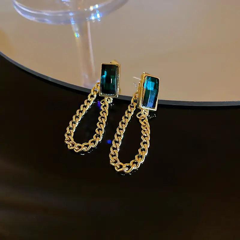 Green Rose Earrings for Girls - 1 Pc Handcrafted Decor - Image 60