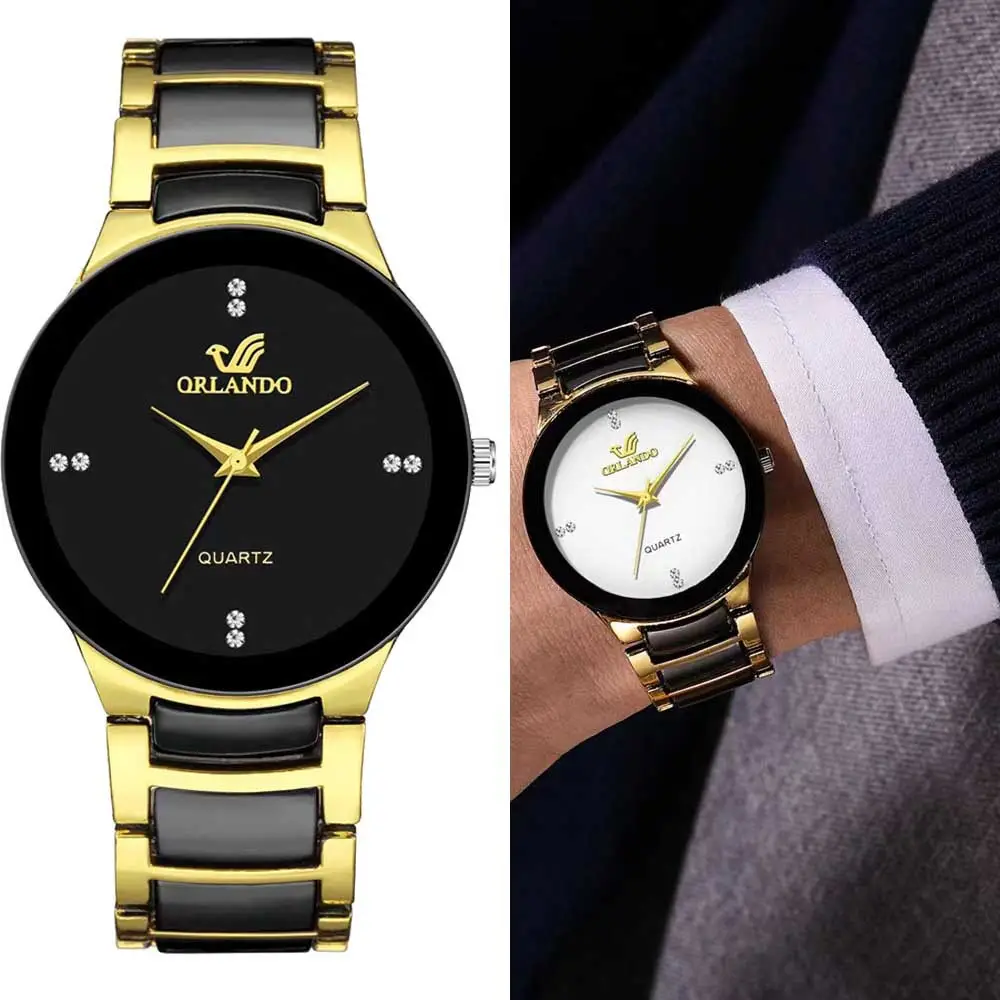 Cross-Border Popular Simple Strip Scale Couple Watch Fashion Trend Business Men's British Style Steel Band Quartz Watch - Image 10