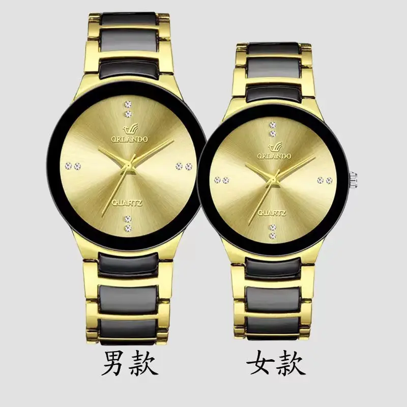Cross-Border Popular Simple Strip Scale Couple Watch Fashion Trend Business Men's British Style Steel Band Quartz Watch - Image 8