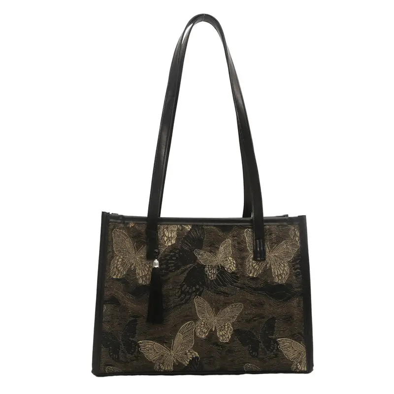 Luxury Embroidered Butterfly Tote Bag for Women - Image 8