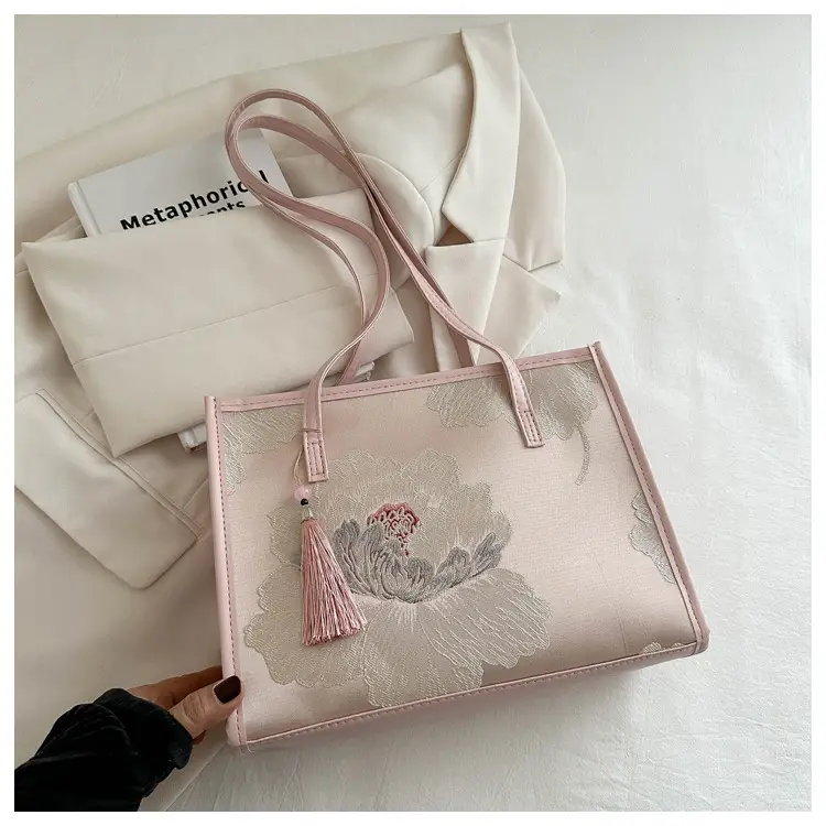 Luxury Embroidered Butterfly Tote Bag for Women - Image 3