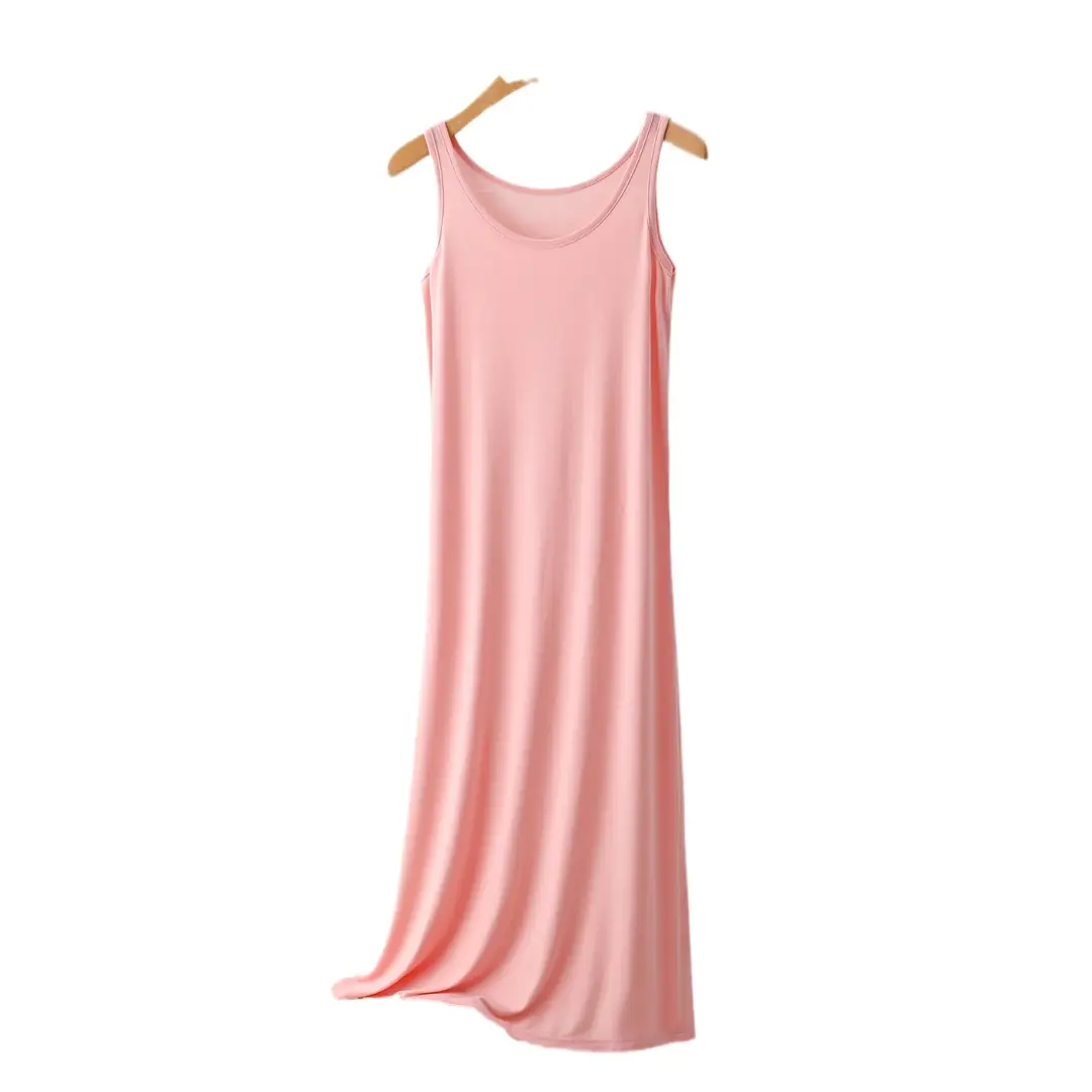 Summer Modal Sling dress Women's plus size Inner Base Skirt Thin Nightdress Vault Skirt Long Skirt A- line Skirt