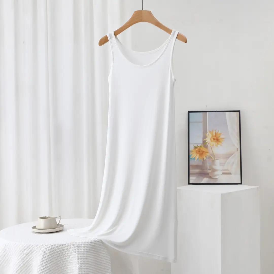 Summer Modal Sling dress Women's plus size Inner Base Skirt Thin Nightdress Vault Skirt Long Skirt A- line Skirt