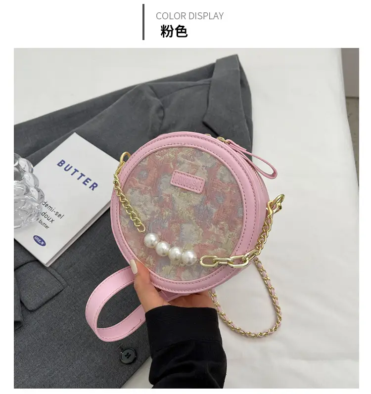 Pink Pearl Chain Shoulder Bag for Women 2024 — feature 22