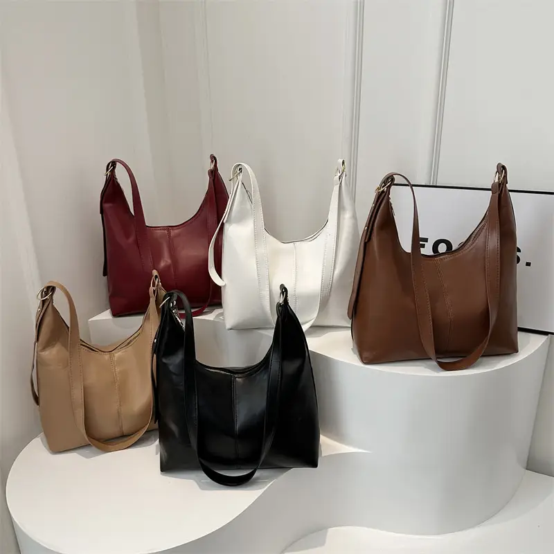 Vintage Red Leather Shoulder Bag for Women 2024 - Image 6