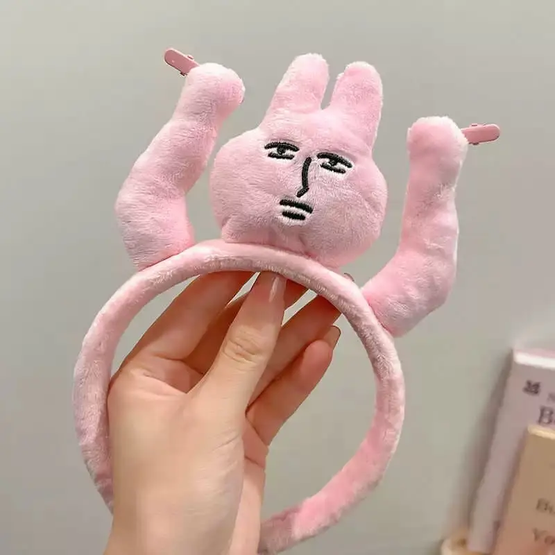 Plush Cartoon Headband with Star Cap for Girls - Image 2