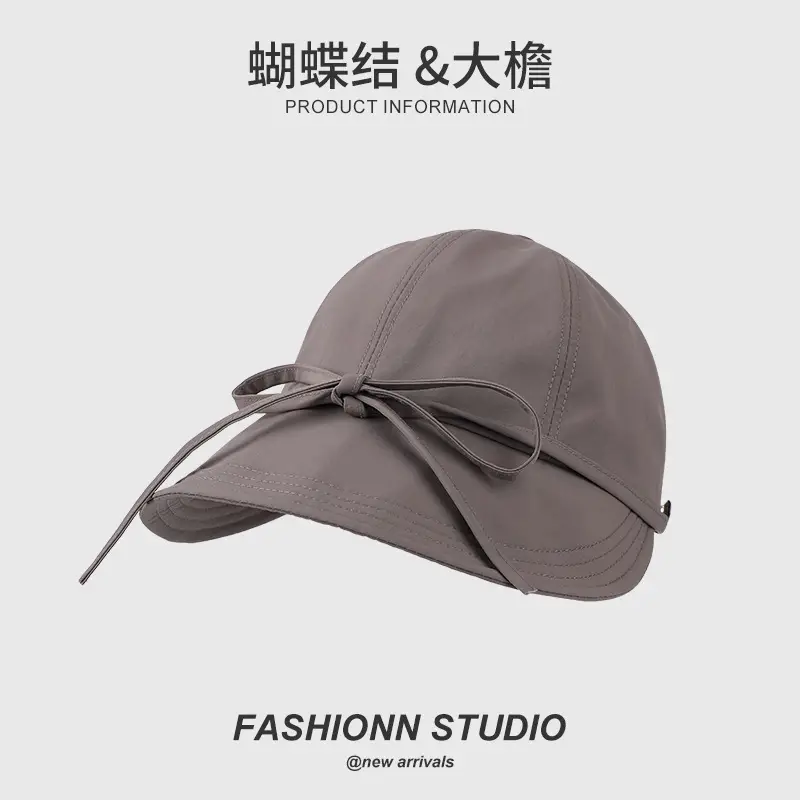 Pink Bow Fisherman Sun Hat for Women — feature 8