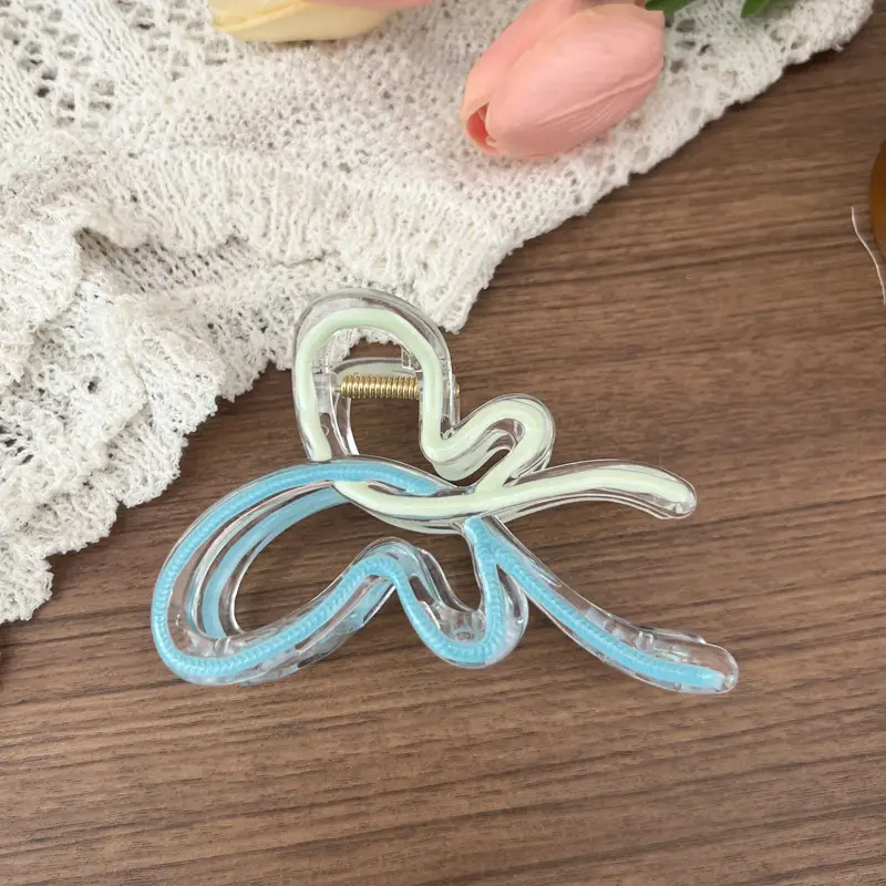 Blue Jelly Gradient Butterfly Hair Clip — feature 21